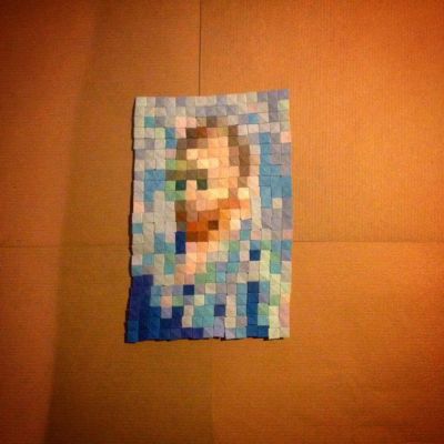 Pixel Van Gogh
Papier tant , 345 pixels , 16cm sur 10 cm
