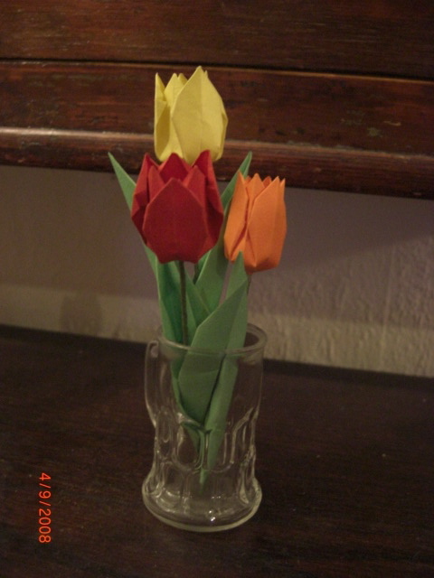 Tulipes
a partir d'une feuille hexagonale
Mots-clés: tulip
